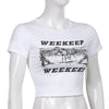 WEEKEEP letter print cami vest crop top tee women streetwear