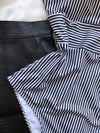 Black white stripes jumpsuit sexy monokini ruffled collar European bikini swimwear