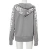 Punk hoodie letter printed hooded long sleeves sweatshirt cardigan for Spring and Autumn