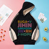 JIMIN SUGA JUNGKOOK V JIN RM J-HOPE Kpop parody sweatshirt splicing hoodie streetwear for boys and girls
