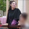 Kpop Asian Popstar in Riding the wind T-shirt Pumpkin cartoon printed loose pullover festive