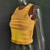 2022 bright color tie dye knitted woolen vest for women cool tight fit sleeveless short jacket