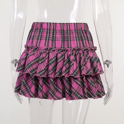 Japanese college style swing half skirt female high waist thin Lolita 2022 models