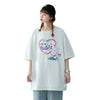 Loose fit anime cartoon print plus size long Tee casual streetwear various colors cotton T shirt