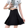 Hip wrap pleated anti-wrinkle V-shaped waistline A-line skirt split hem