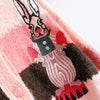 Embroidered kawaii cartoon rabbit sweater jacket Japanese casual loose oversize knitted cardigan