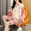 Chic streetwear college style retro vest sleeveless sweater heart deco pastel kawaii loose pullover