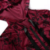 Rose floral print top and skirt 2pc set crop top hoodie cardigan umbrella mini skirt velvet festive apparel