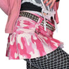 Trendy pink camouflage sexy short skirt urban leisure Star metal deco tassel edge