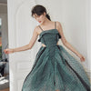 3D tailor design cut at waist sheer silk polka dot organza petti skirt baggy dress for princess retro vintage