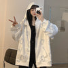 Anime Bear Jacket Loose Fit Hooded Sweatshirt Hoodie BF style Blazer cardigan