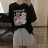 cartoon bunny rabbit harajuku kawaii retro Tee for girl cute cotton long sleeve T-shirt sweatshirt