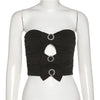 2022 trendy bow knot chest wrap off shoulder hollow cut slim fit vest camisole