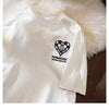 Korean checkered poker spade diamond heart Tees T-shirt streetwear for boys and girls