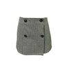 2022 fall winter high waist A-line short skirt pants plaid houndstooth double placket fashionable shorts