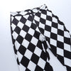 New checkered hip hop pants argyle printed casual hip tight trumpet trousers flared pencil pants