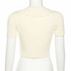 Trendy 2022 ruched ruffle asymmetric hem princess sleeves slim fit blouse women shirt outfit