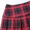 Sexy black check plaid contrast lace trim cami vest skirt set queen suit rock punk hip hop