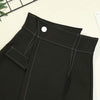 High waist irregular open-cut shorts skirt combo Korean design slim cut pants