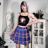 kPop star ultra-short plaid skirt Japanese kawaii college style JK uniform pleated skirt grid pattern