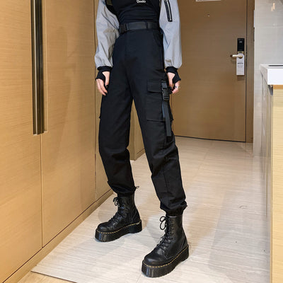 2021 Spring Hip Hop Reflektierender Decklack und Hose kombiniert Streetwear Chic Girl Casual Suit im BF-Stil
