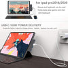 For 2020 Ipad Pro 5in1 Docking Station Multiport Adaptor Hub 100W Type C to HDMI over 4k/60hz Video Audio Jack Enable USB 3.0 Mouse and keyboard