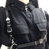 Love Heart Jewelry waist coat strap chain leather belt hiphop punk chest coat