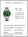 Top Brand luxury DOM Waterproof Calender Sport Watch Quartz Luminous Wristwatch Green relogio masculino