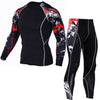 Red SPORTS Men SportsWear Stretching Wildling Series Protection Quick Breathable Dry Compression Rash Guard