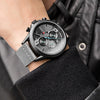 Herren Sportuhr mit Chronograph CURREN 2019 Lederarmbanduhren Mode Quarz Armbanduhr Geschäftskalender Uhr Männlich