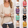 Women Long Sleeve Pullover Baggy Outfit Shirt Ladies Boyfriend Loose Casual Tops Knitwear Jumper Plus Size