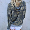 Damen Camouflage Camo Hoodies Tops Sweatshirt Damen Hooded Jumper Pullover
