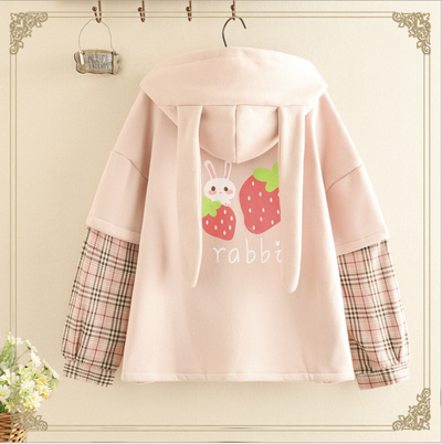 Kawaii Kleidung Pullover Hoodie Harajuku Korea Japan Rabbit Bunny Sweatshirt Ohren